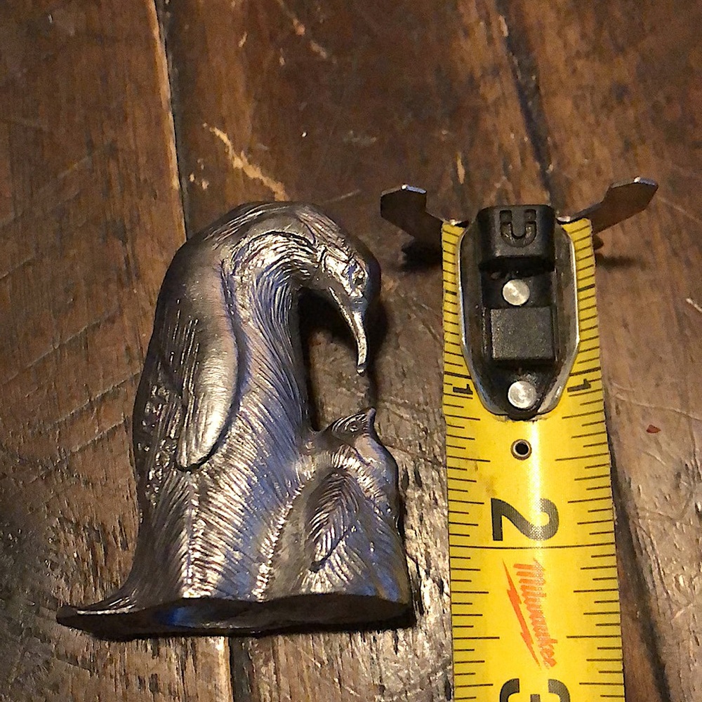 Signed Michael Ricker Pewter Penguin Parent & Chick - Picture 7 of 10